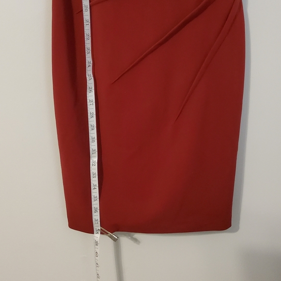 Calvin Klein Burgundy Wine Halter Sleeveless Sheath Midi Dress Size 6 - Picture 3 of 6